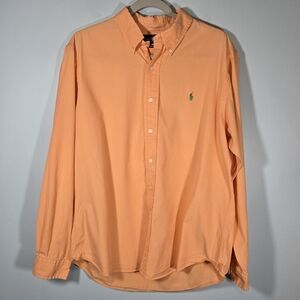 Ralph‎ Lauren Custom Fit Button Down Shirt Long Sleeves XL Men's Shirt
